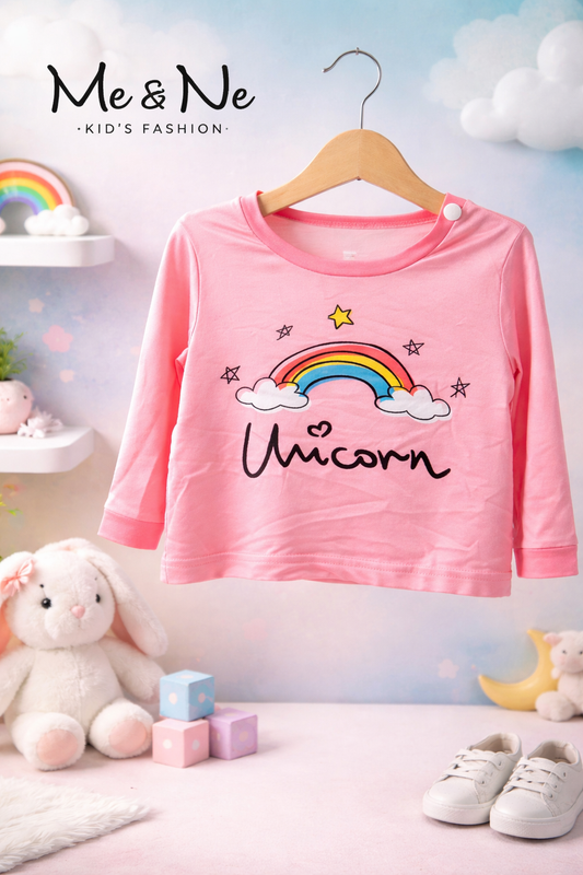 Magical Unicorn Rainbow Kids Outfit Set for Boys Girls, Long Sleeve Top and Pants, sleepwear, pyjama set