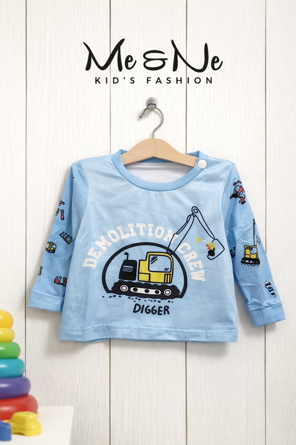 Kids Soft Stretch Digger Outfit – Comfortable Day/Night Wear