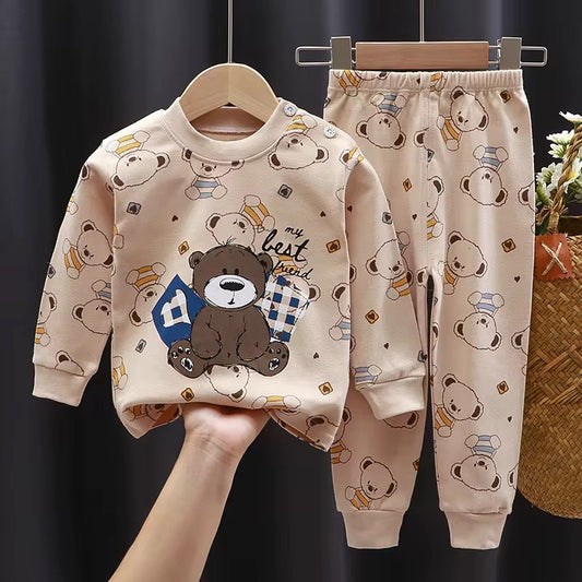 Teddy Bear! Boys Girls Long Sleeve Top and Pants 100% cotton, sleepwear, pyjama set